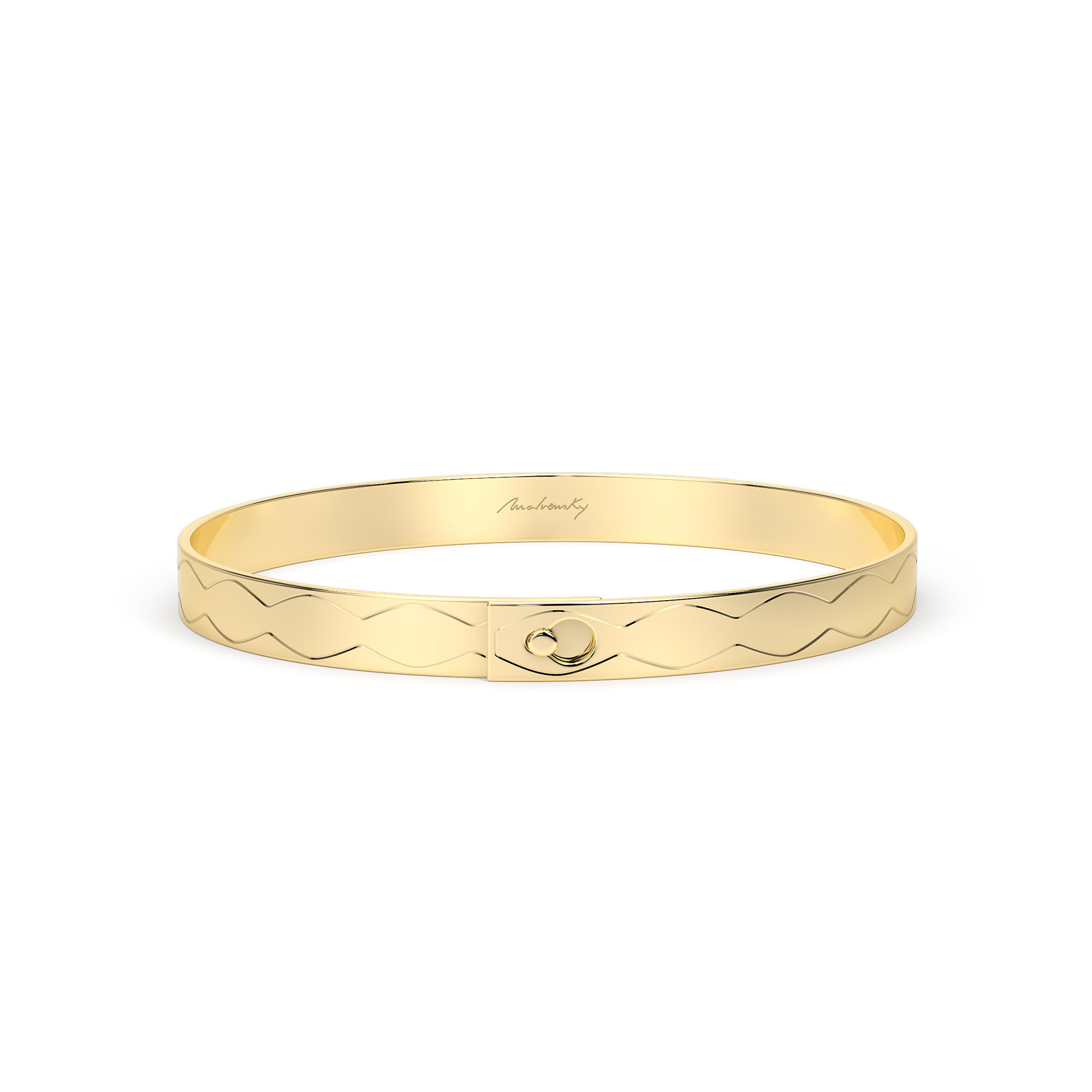 14 KT Graphic Infinity Bracelet in yellow gold