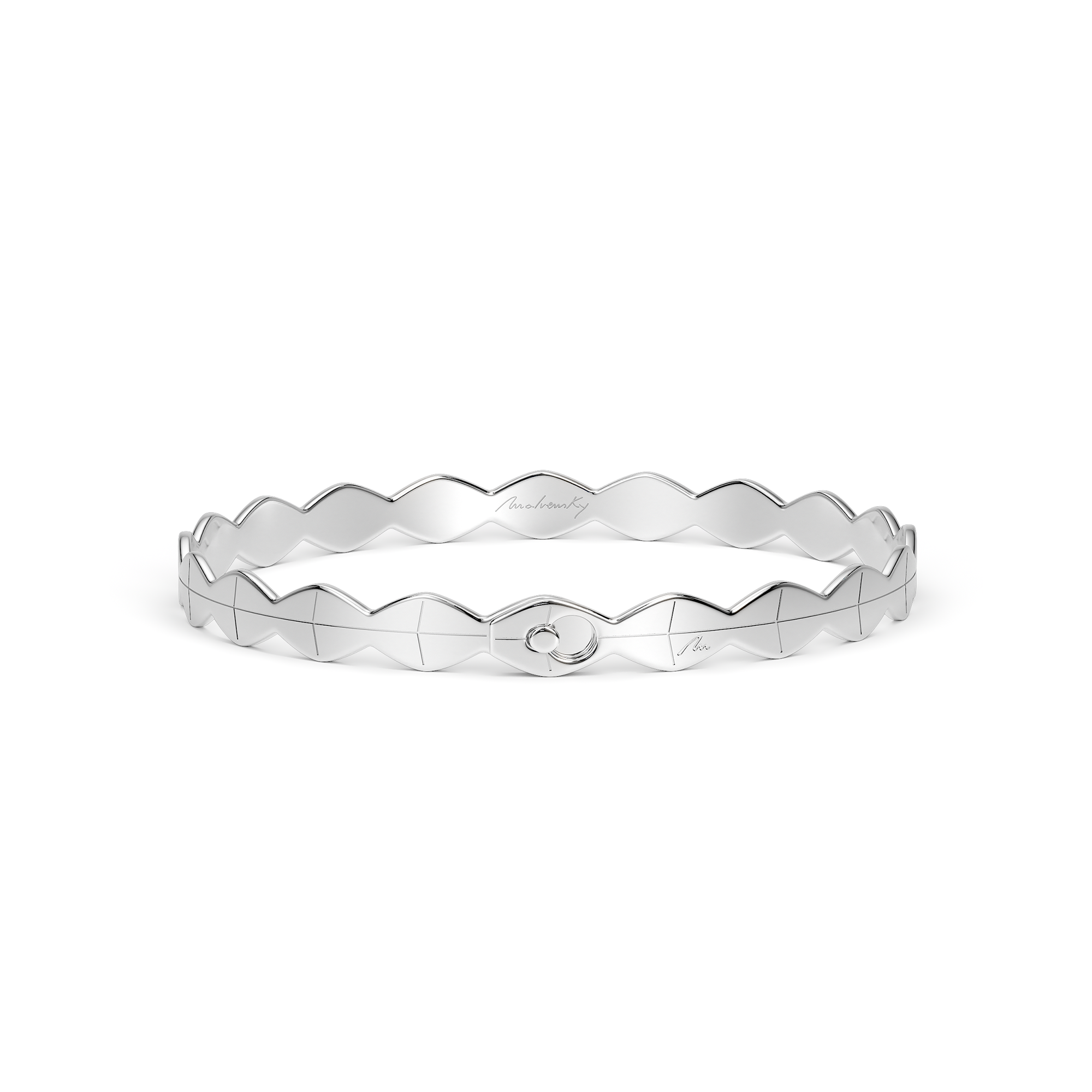 14 k Infinity Bracelet in white gold