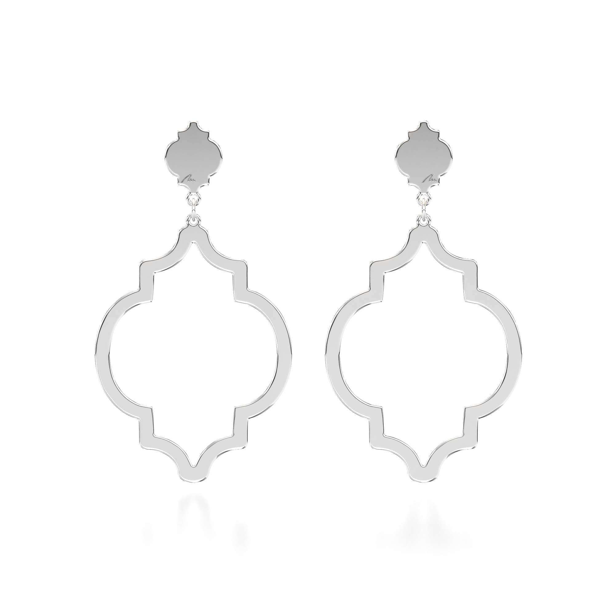 14 k white gold Melek earrings