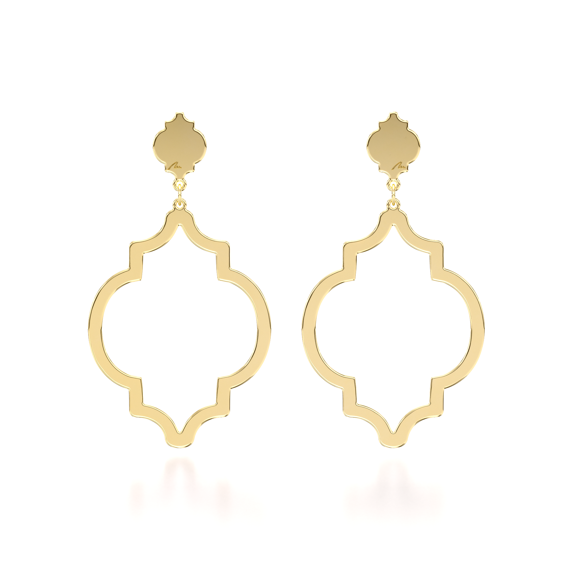 14 k yellow gold Melek earrings