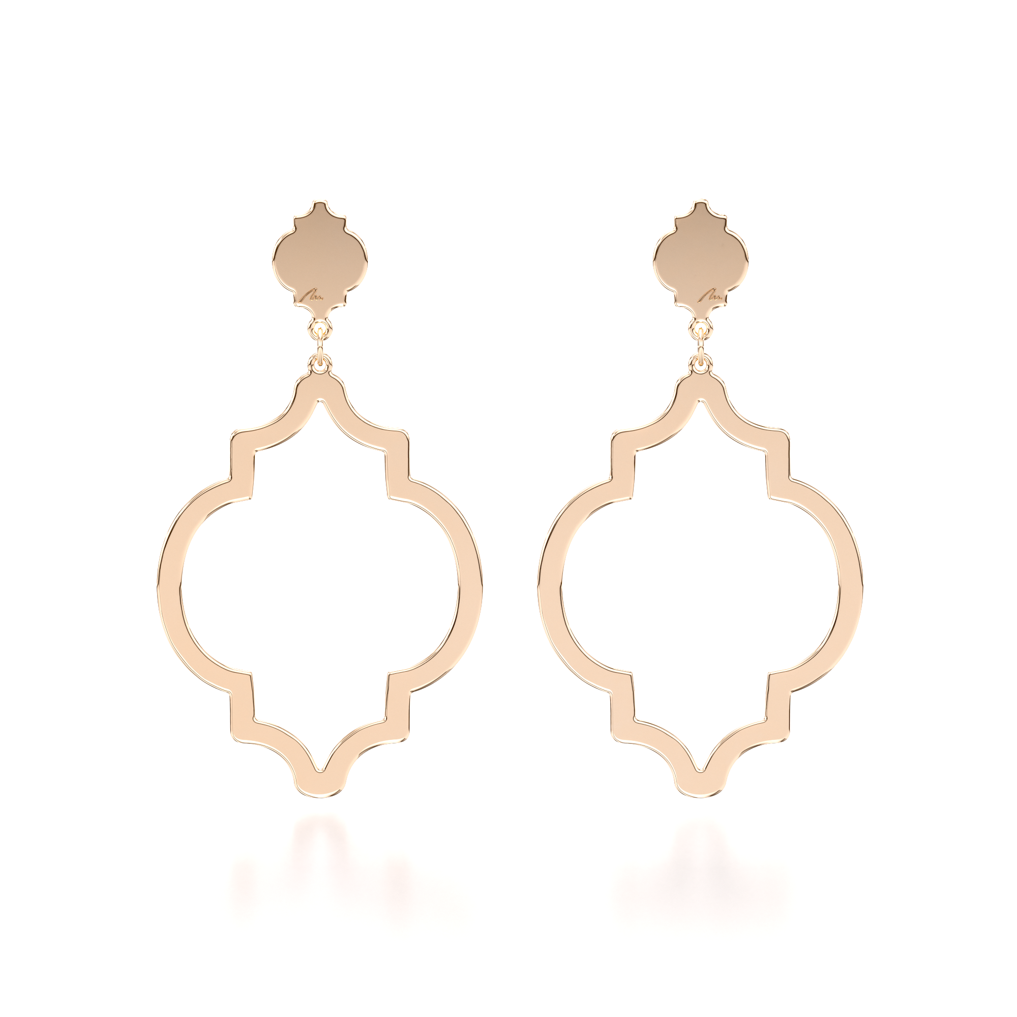 14 k rose gold Melek earrings