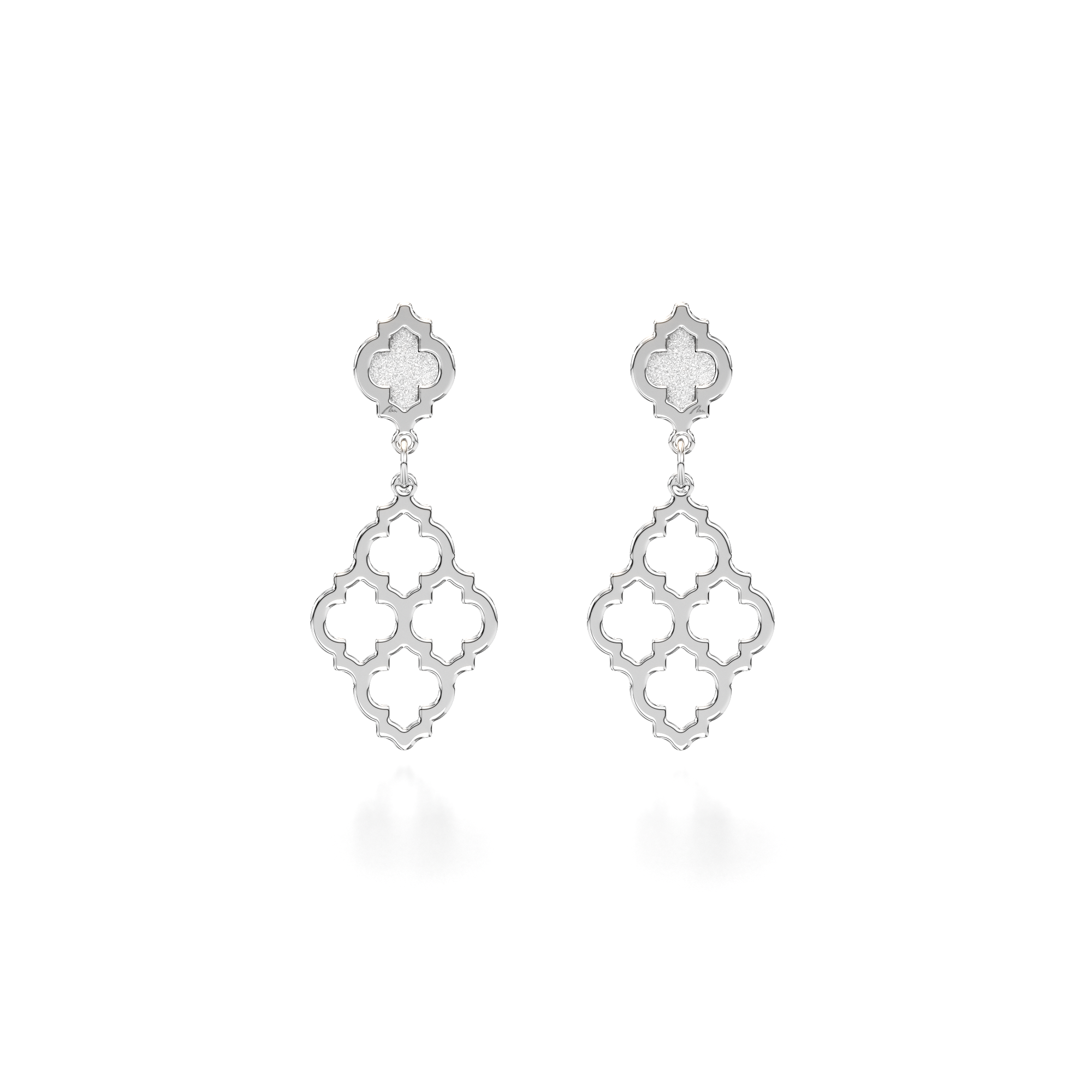 14 k white gold Sahar earrings