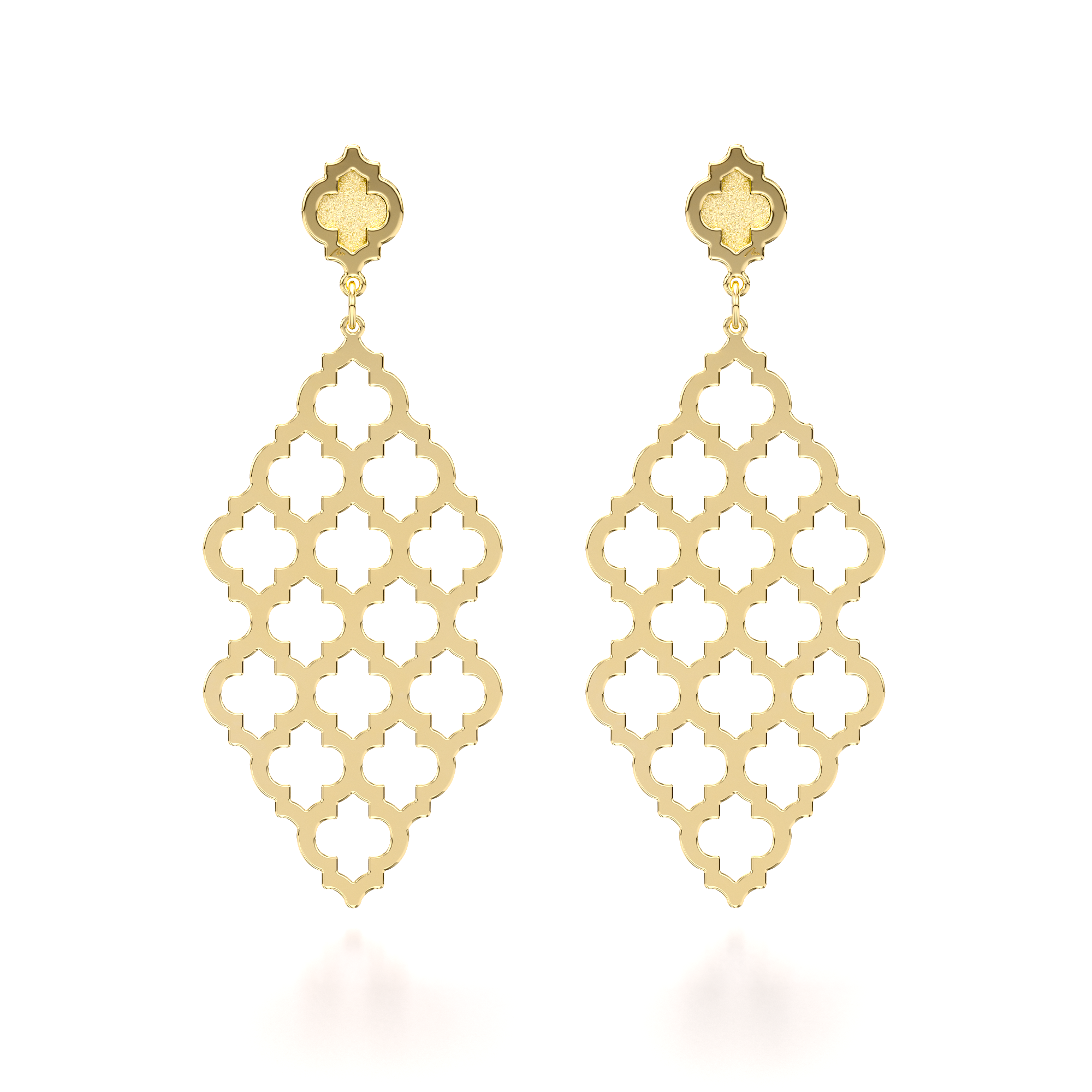 14 k yellow gold Yasmina M earrings