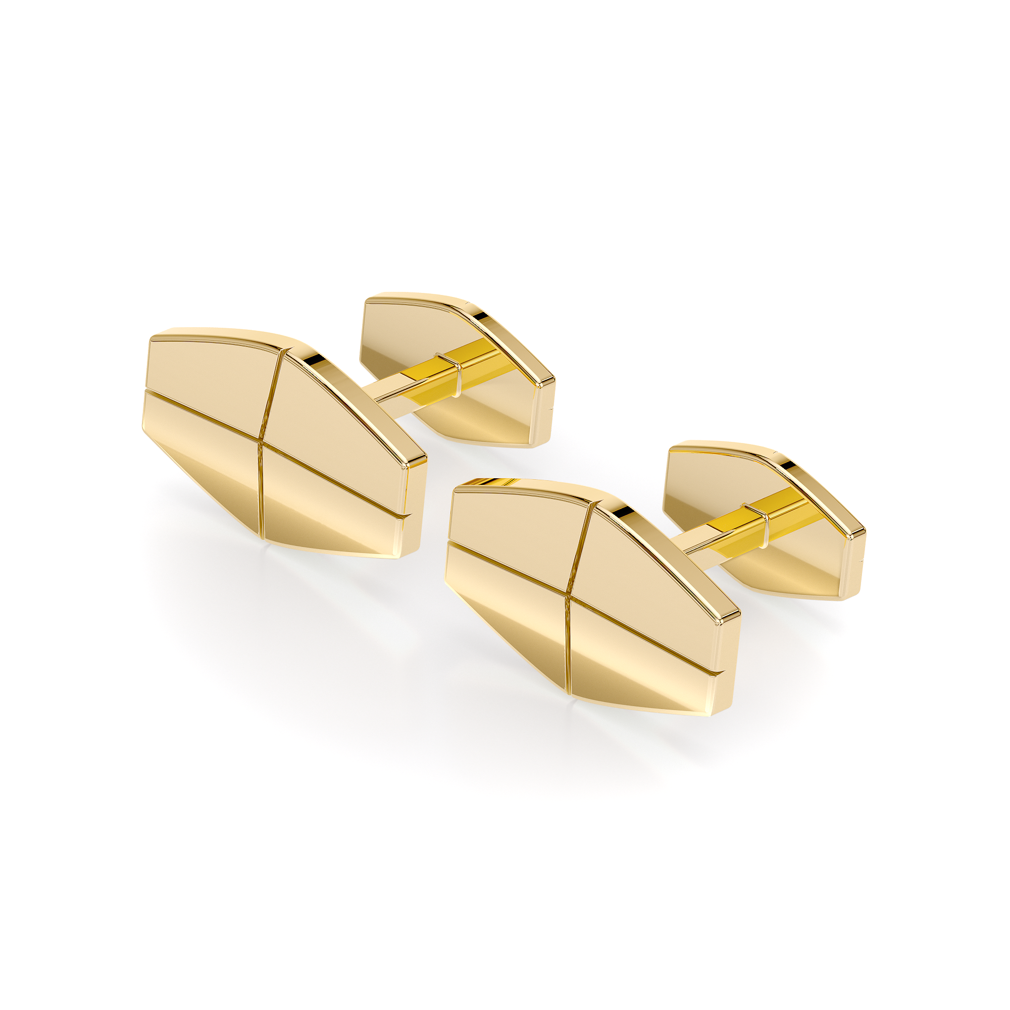 14 k Infinity cufflinks in yellow gold