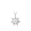 14 k white gold Luceafar diamonds pendant