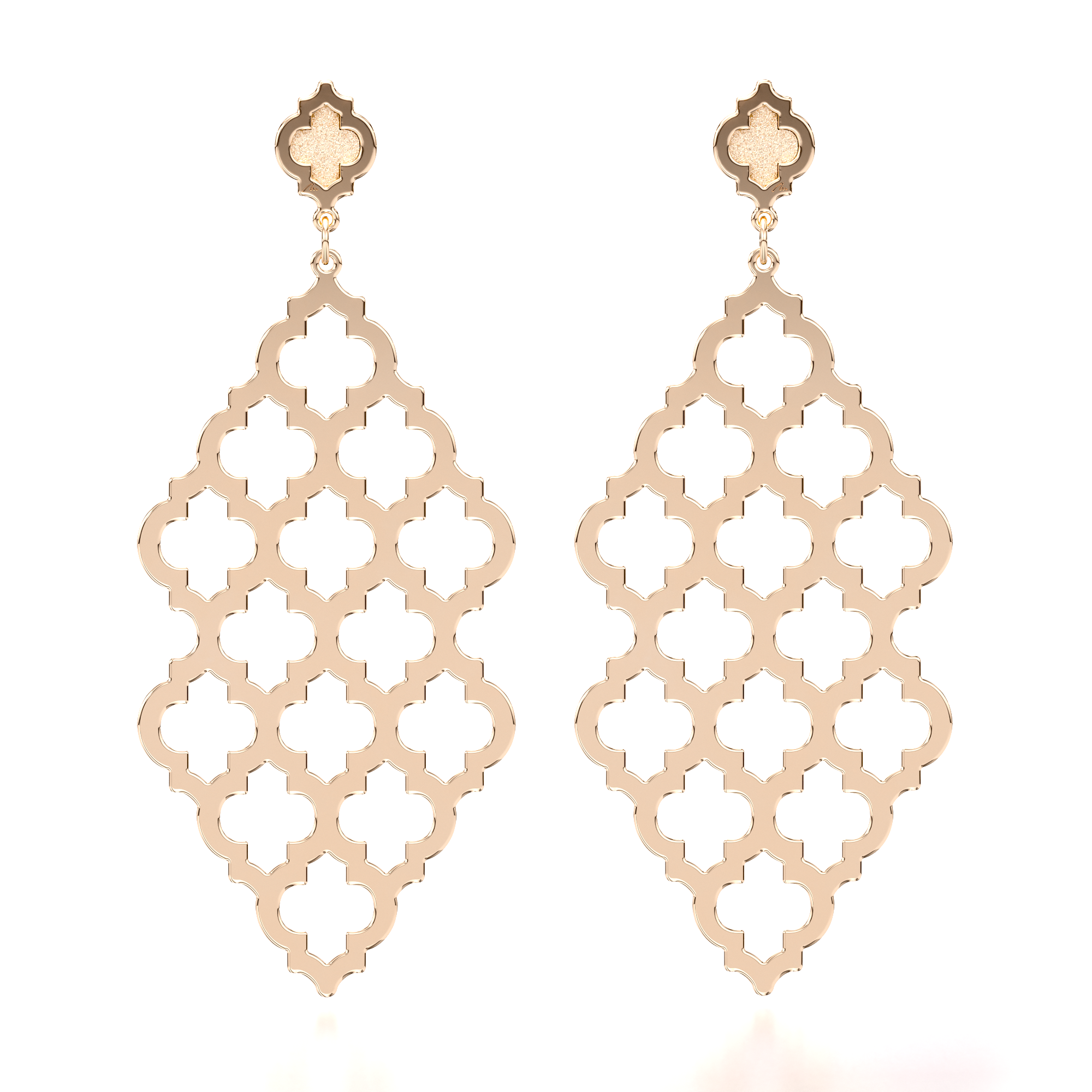 14 k rose gold Yasmina L earrings