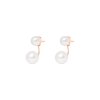 14 k rose gold 2 pearls earrings