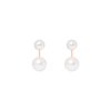 14 k rose gold 2 pearls earrings