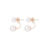 14 k rose gold 2 pearls earrings