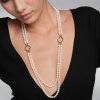 14 k white gold 6 mm pearls Amina twin necklace