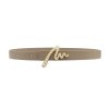 Monogram M belt, grained leather