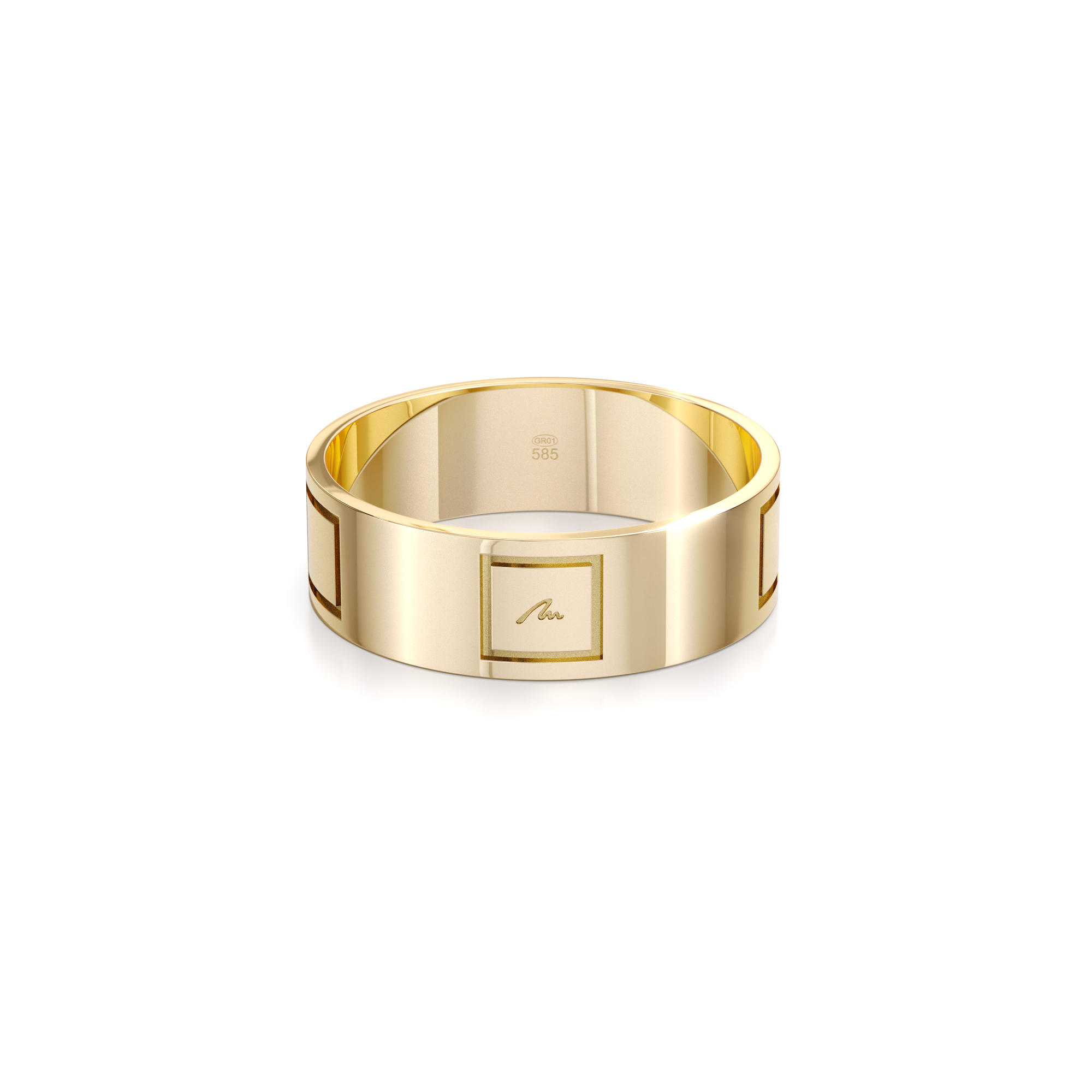 14 k yellow gold King Wide ring