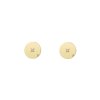 14 k yellow gold diamond 10 mm coin stem earrings