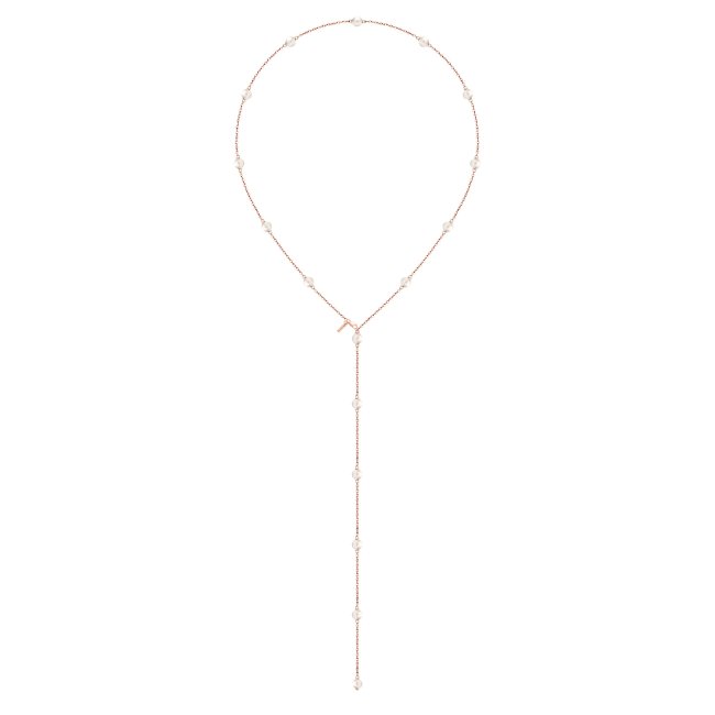 14 k rose gold 17 pearls necklace