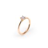 18 KT Rose Gold Classic Engagement Ring Round Cut 0.30 CT