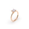 18 KT Rose Gold Classic Engagement Ring Round Cut 1.00 CT