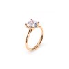 18 KT Rose Gold Classic Engagement Ring Round Cut 2.00 CT