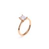 18 k Rose Gold Classic Engagement Ring Emerald Cut 1.00 CT