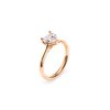 18 KT Rose Gold Classic Engagement Ring Heart Cut 1.00 CT