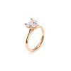 18 KT Rose Gold Classic Engagement Ring Heart Cut 2.00 CT