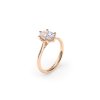 18 KT Rose Gold Classic Engagement Ring Oval Cut 1.00 CT