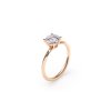 18 KT Rose Gold Iconic M Engagement Ring Round Cut 1.00 CT