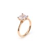 18 KT Rose Gold Classic Engagement Ring Cushion Cut 2.00 CT