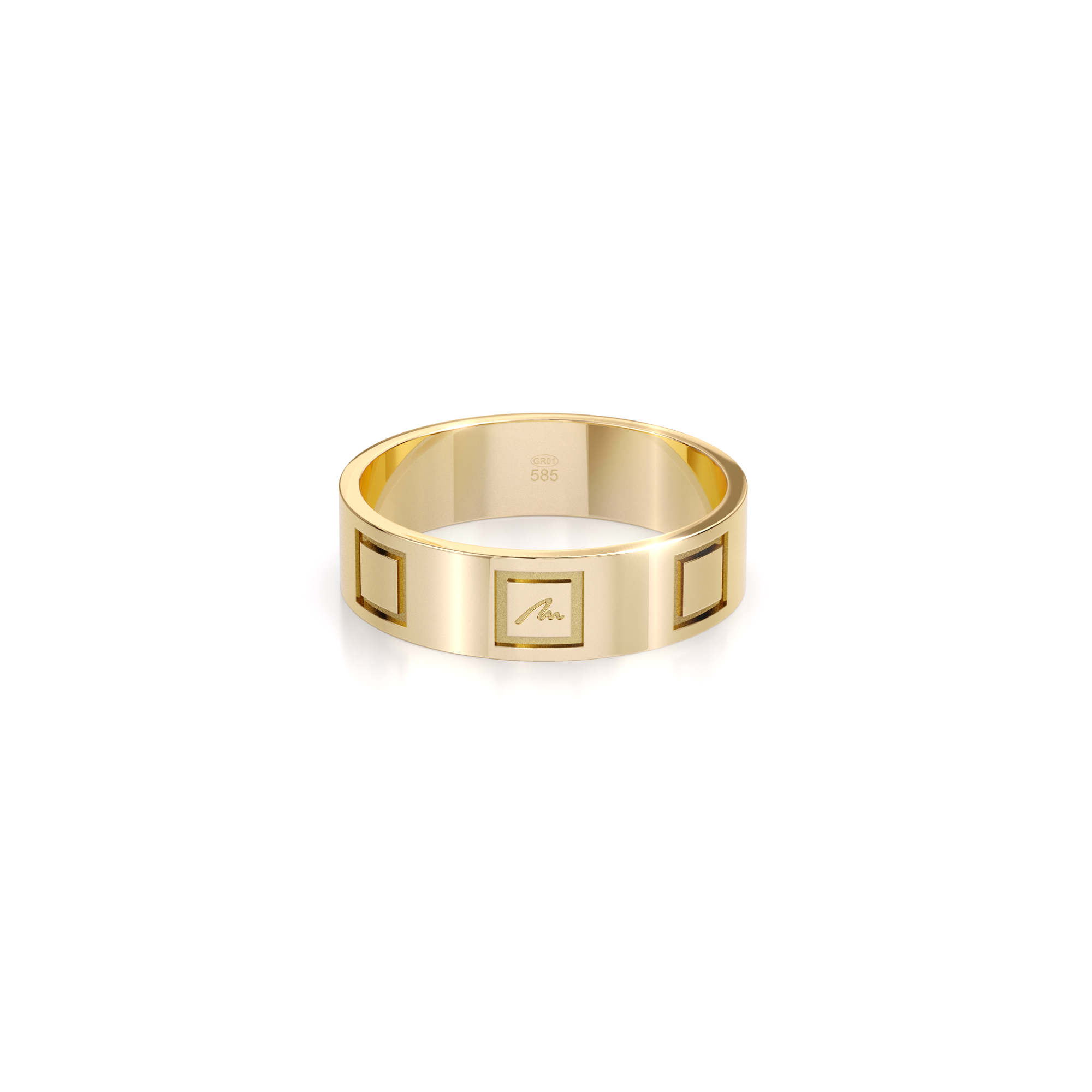 14 k yellow gold King Slim ring